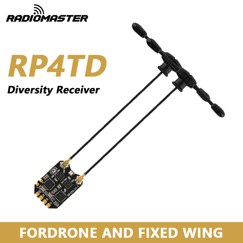 Skyzone Sky04O Pro Fpv Goggles - RadioMaster RP4TD ExpressLRS 2.4GHz ディバーシティレシーバー デュアルアンテナ付き